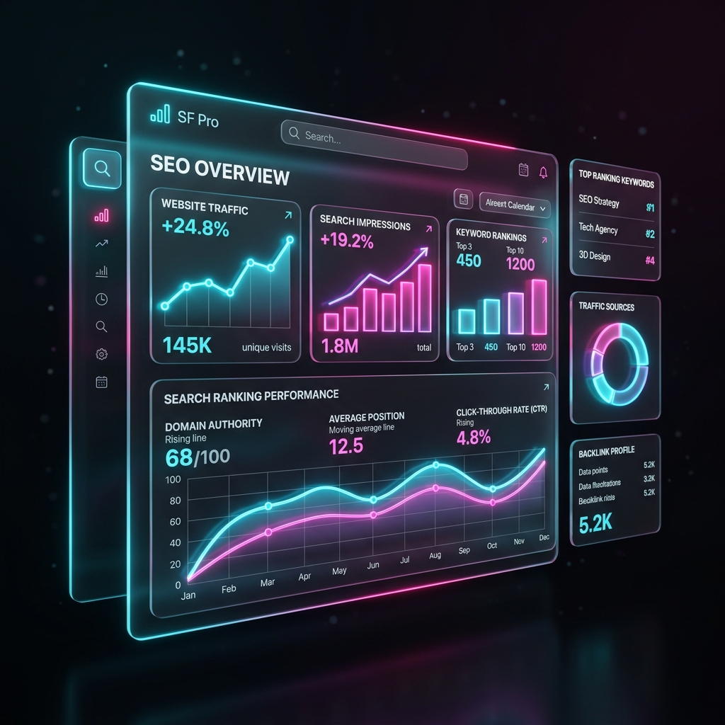 SEO analytics and organic growth dashboard