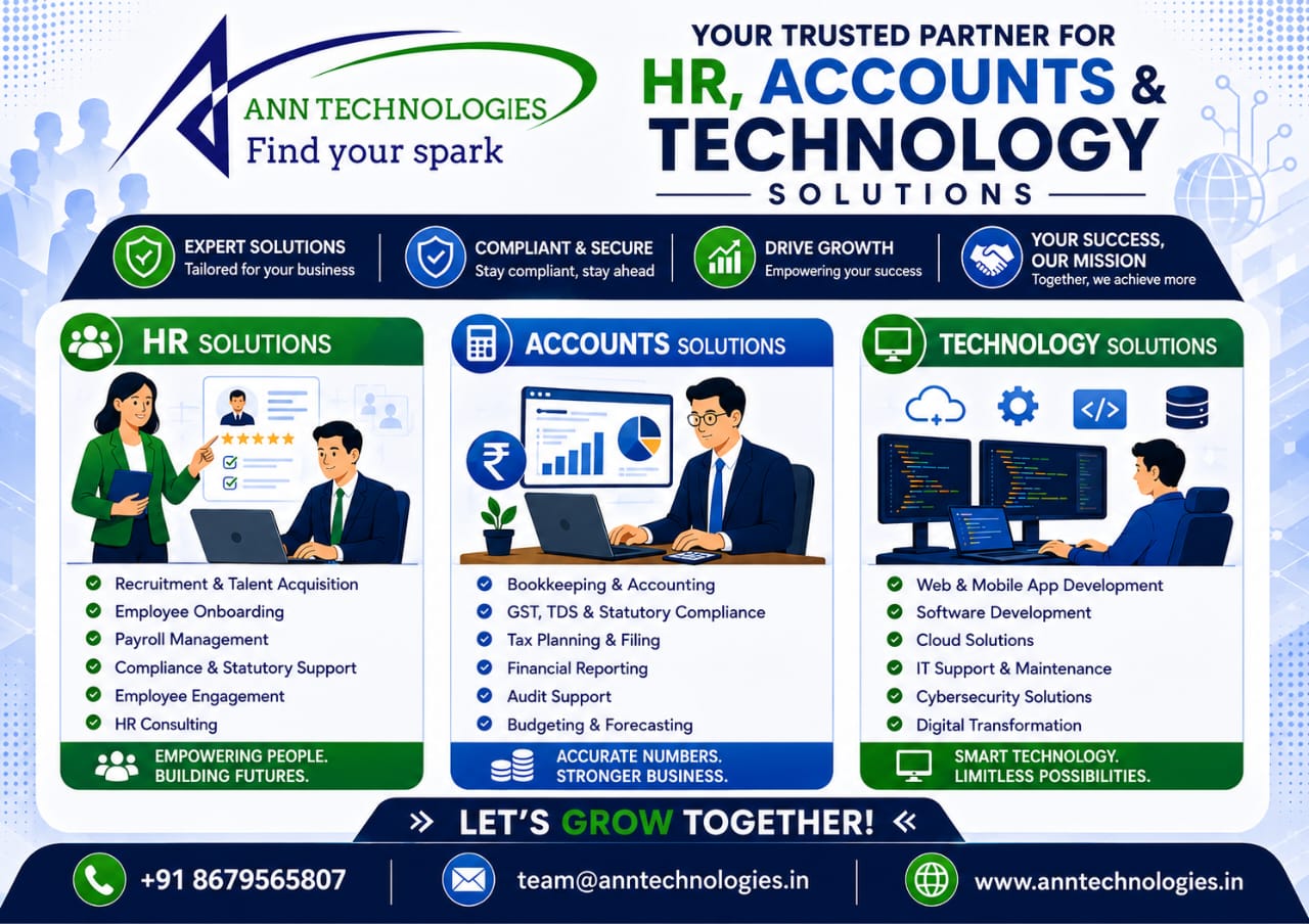 ANN Technologies HR, Accounts and Technology Solutions poster
